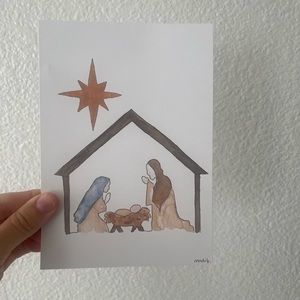 Nativity art print